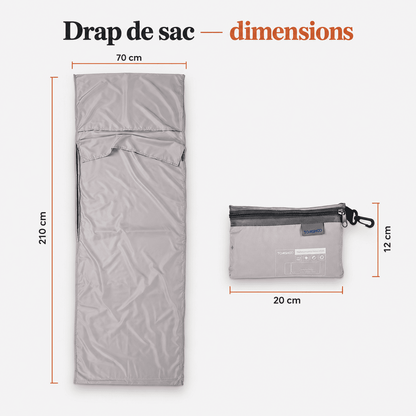 Drap de sac de couchage respirant & hygiénique | Trekking & bikepacking