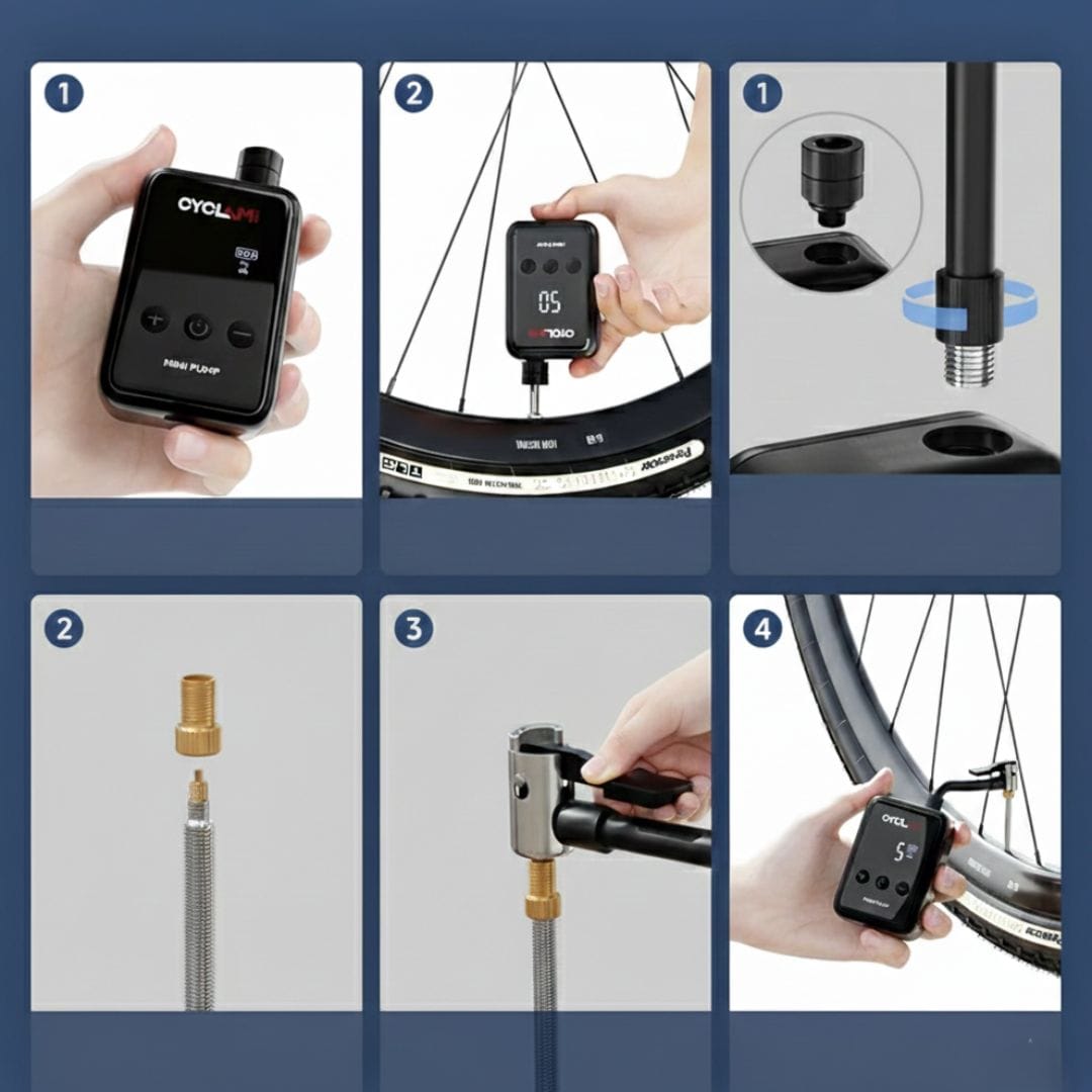 Mini Compresseur Vélo Électrique Gravel & VTT | 150PSI