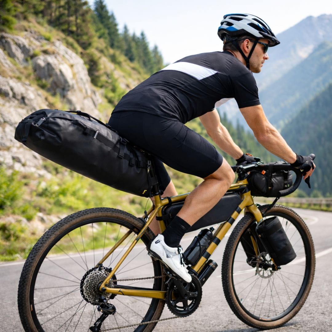 Grande sacoche de selle de vélo pour cyclotourisme & Bikepacking | 13L