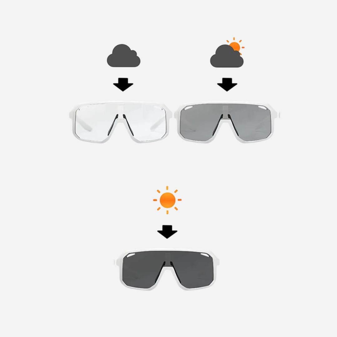 Lunette vélo transparente photochromique anti UV | Adulte, unisexe