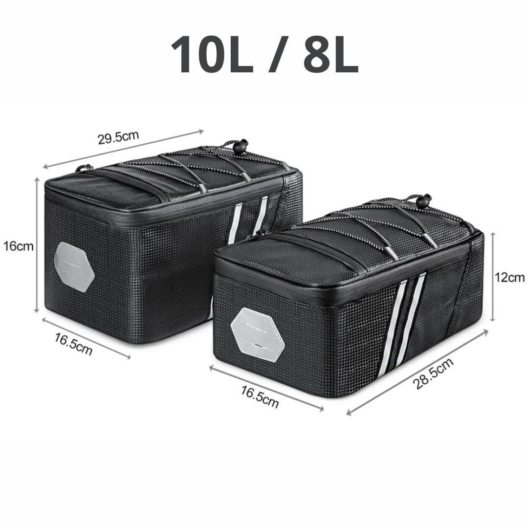 Sacoche de vélo pour porte bagage arrière, étanche | 8 - 10L