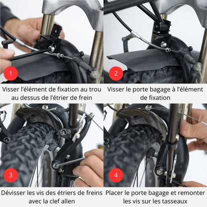 Porte-Bagage Avant Vélo de Route & Gravel | Charge 10 kg