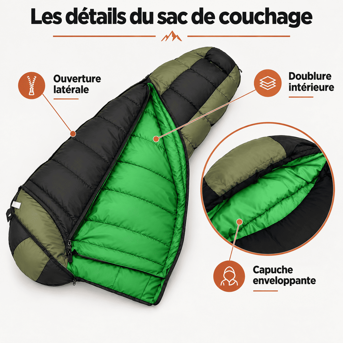 Sac de couchage Grand Froid Trekking & Montagne | Garnissage synthétique