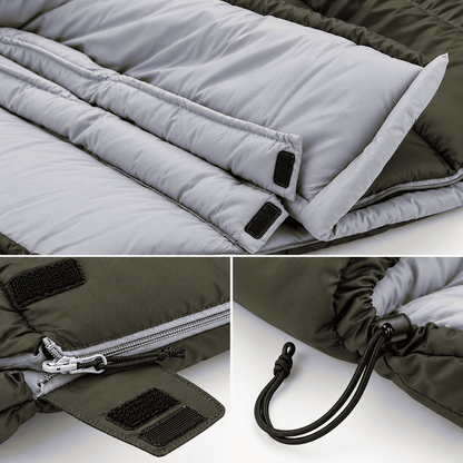 Sac de Couchage 0 degré Hiver Bivouac, Trekking & Bikepacking | Imperméable & Léger