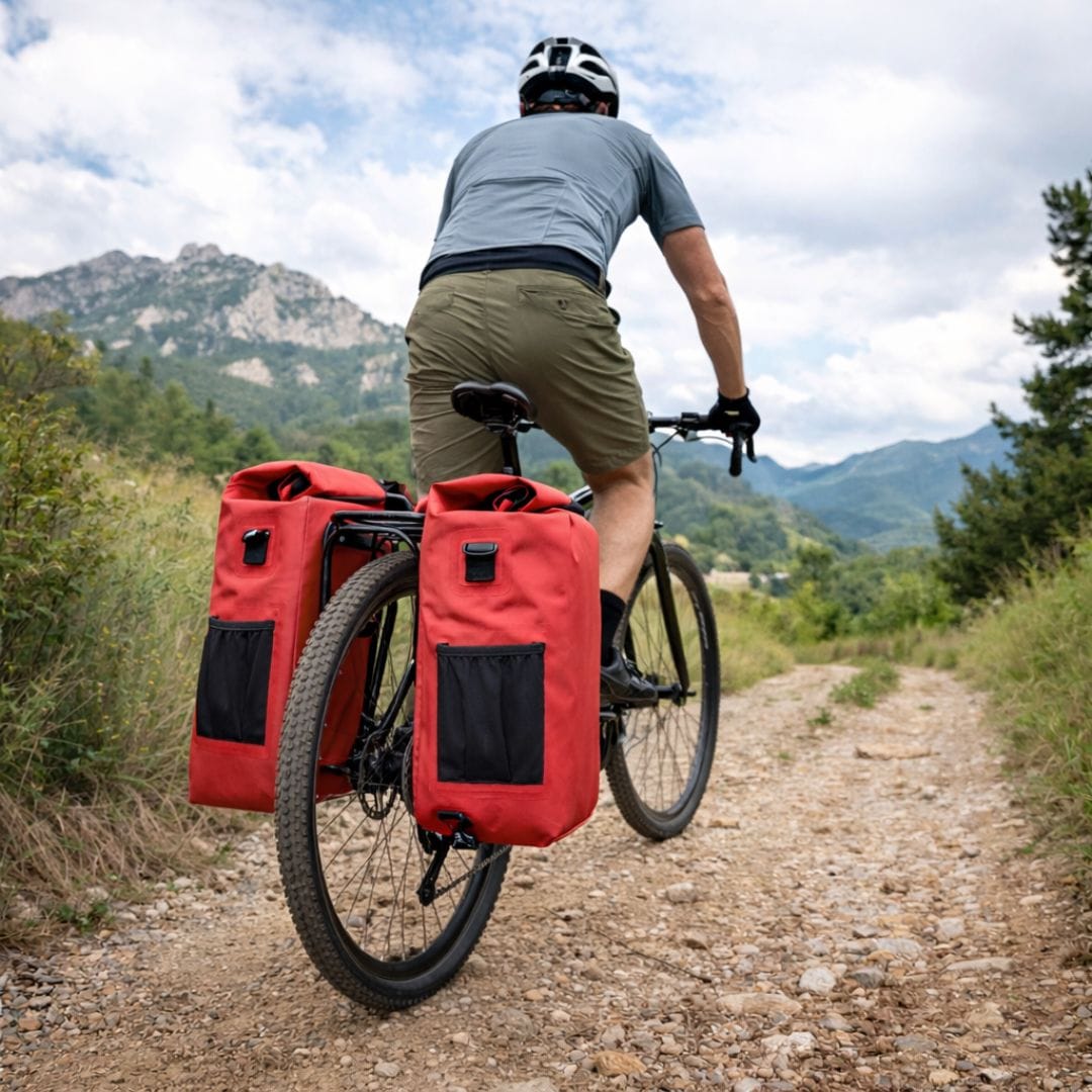 Sac à dos Sacoche vélo convertible pour Porte-Bagages | Etanche 23L