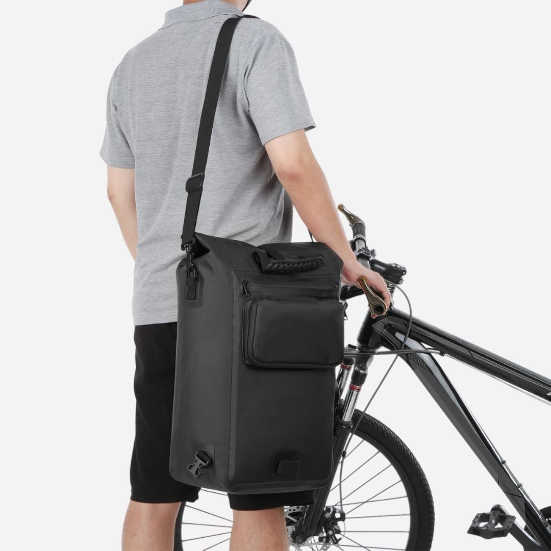 Sac à dos Sacoche vélo convertible pour Porte-Bagages | Etanche 23L