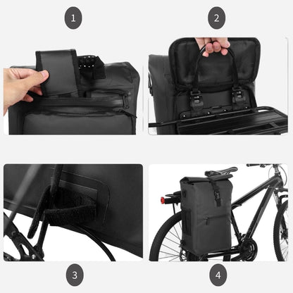 Sac à dos Sacoche vélo convertible pour Porte-Bagages | Etanche 23L