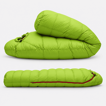 Sac de couchage ultra light 0°C en duvet d’oie | forme momie, camping et randonnée, 4 saisons
