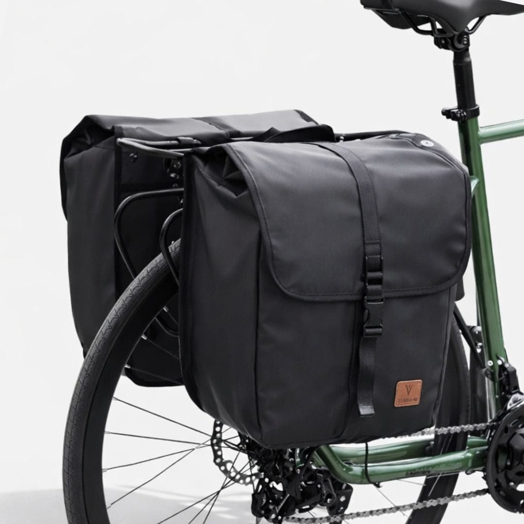 Sacoche double vélo imperméable | sur porte bagage, 23L
