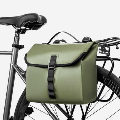 Sacoche de Vélo Étanche, compatible tous vélo, guidon ou porte-bagages |Extensible 5 - 10L