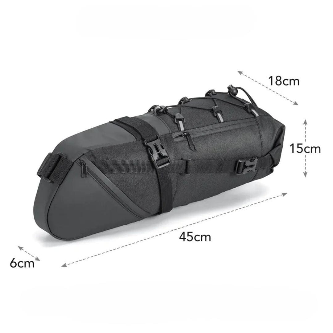 Sacoche vélo étanche randonnée 10L | Sacoche de Selle Bikepacking