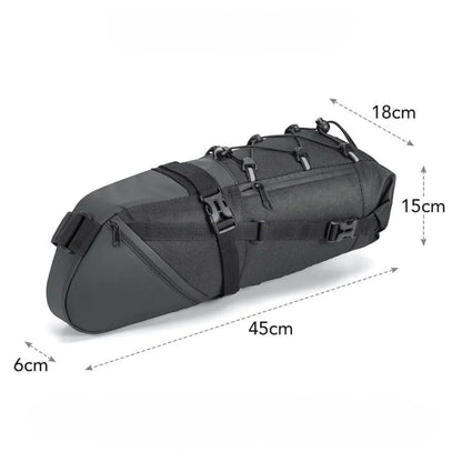 Sacoche vélo étanche randonnée 10L | Sacoche de Selle Bikepacking