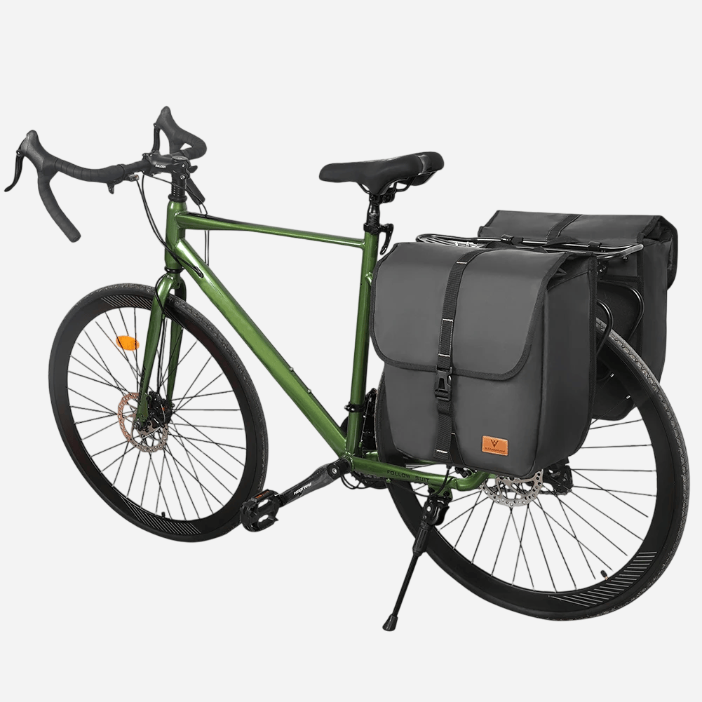 Sacoche double vélo imperméable | sur porte bagage, 23L