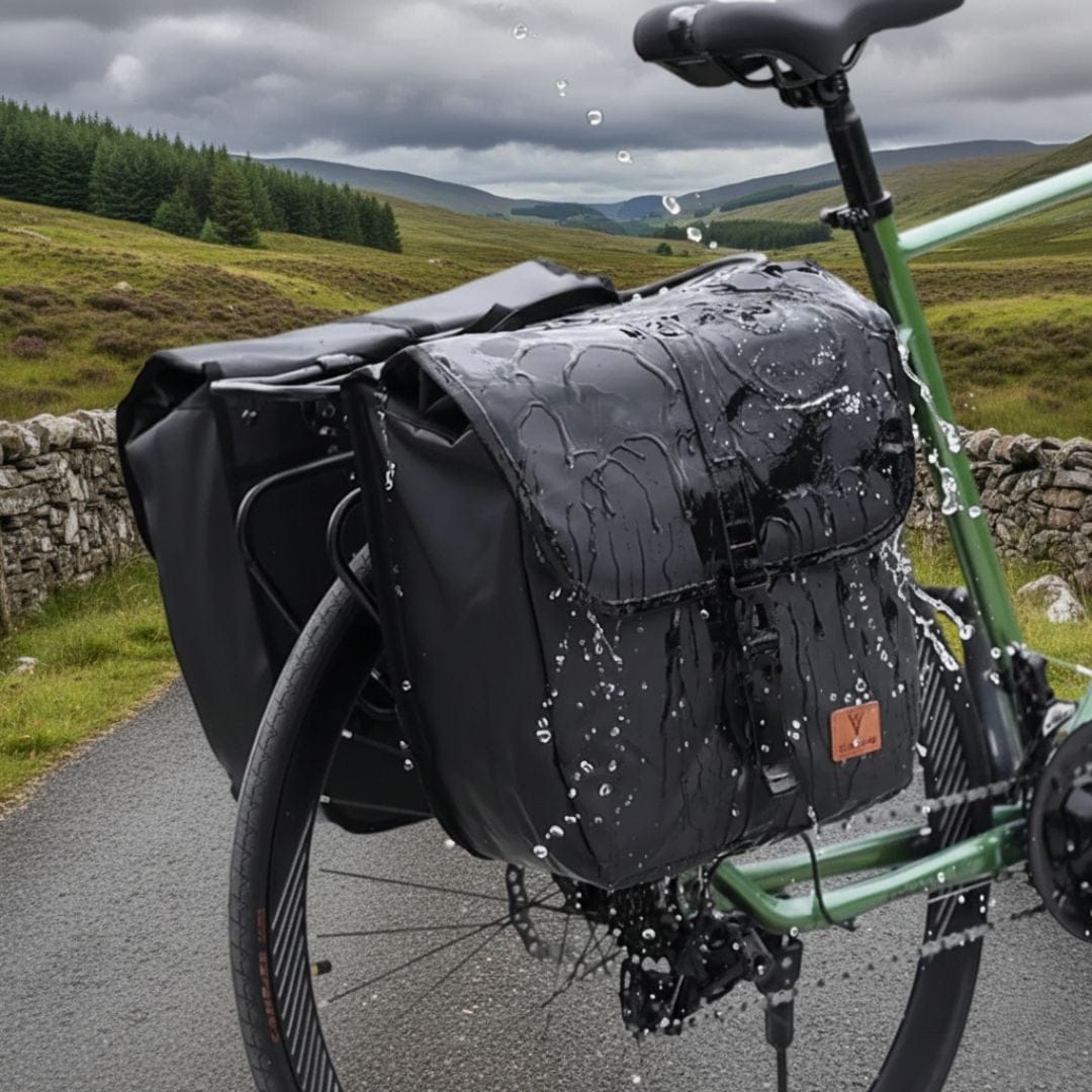 Sacoche double vélo imperméable | sur porte bagage, 23L