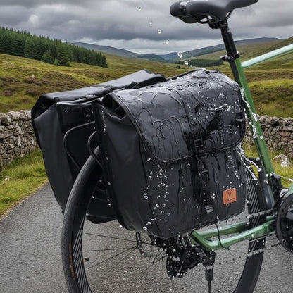 Sacoche double vélo imperméable | sur porte bagage, 23L