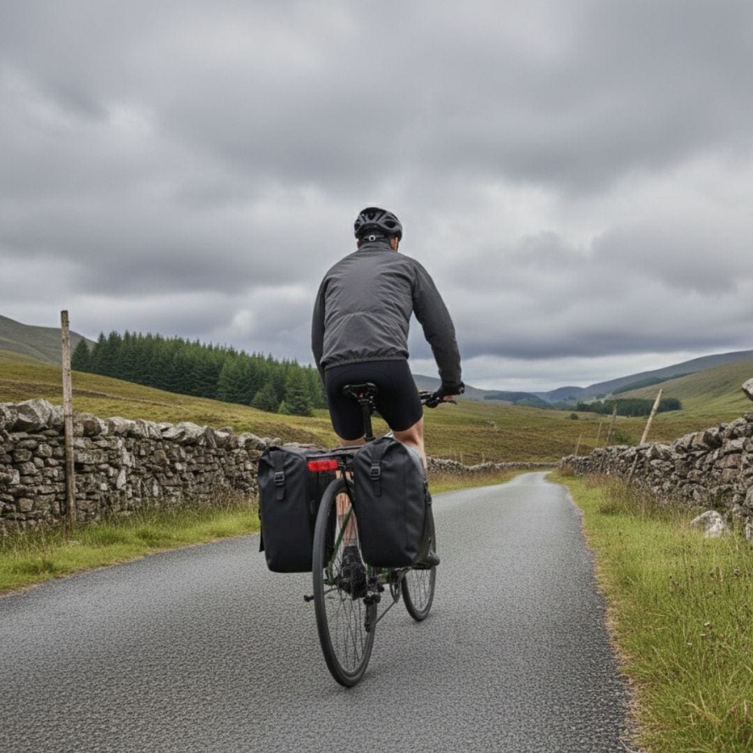 Sacoche double vélo imperméable | sur porte bagage, 23L