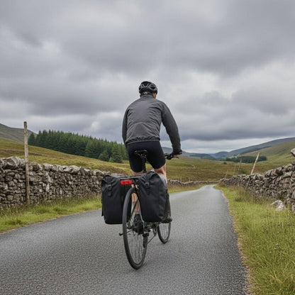 Sacoche double vélo imperméable | sur porte bagage, 23L