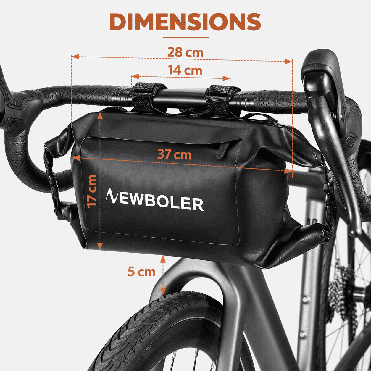 Sacoche vélo guidon avant 7L étanche