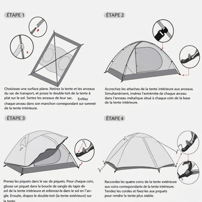 Tente Bivouac 2 personnes, bikepacking & trekking | Spacieuse 2,16kg