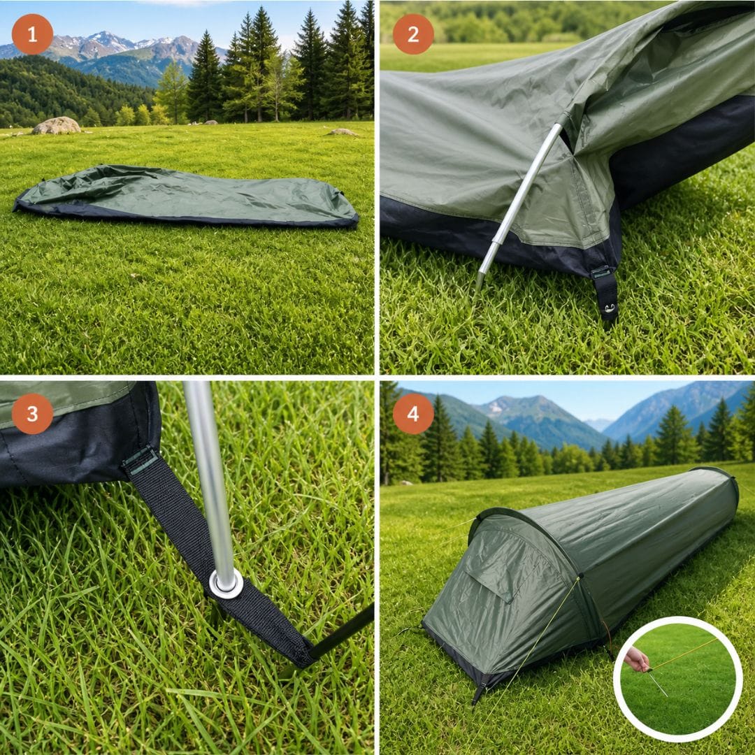 Tente vélo Bikepacking, Bivouac, Trekking de 1 place Ultra légère | 690g