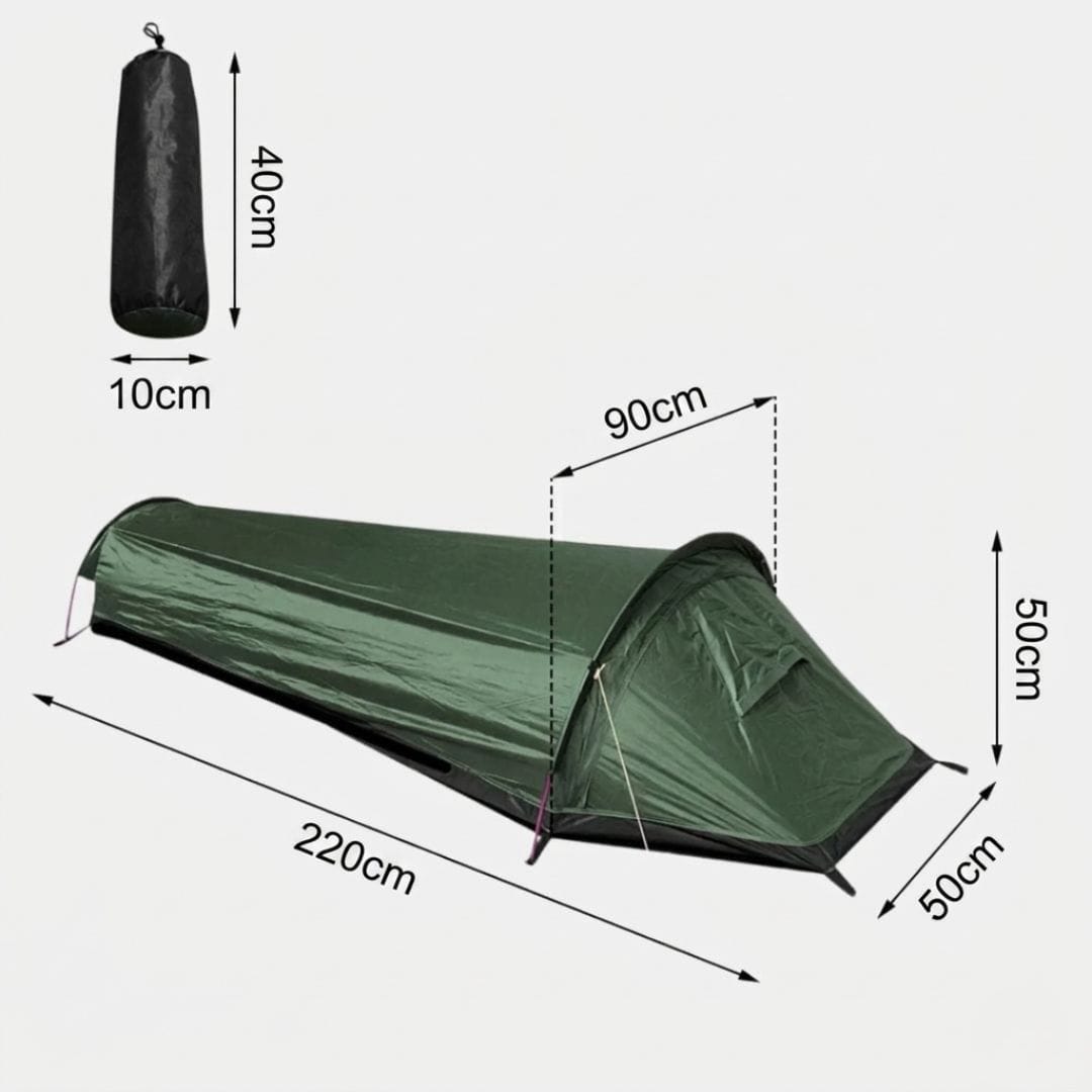 Tente vélo Bikepacking, Bivouac, Trekking de 1 place Ultra légère | 690g