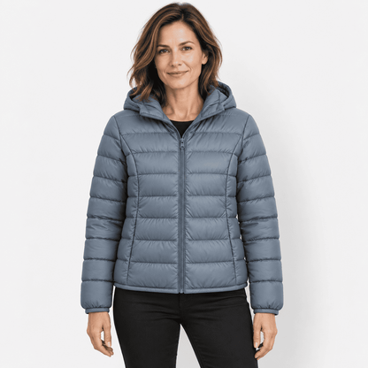 Doudoune Randonnée Femme | Coupe courte, compressible, automne-hiver