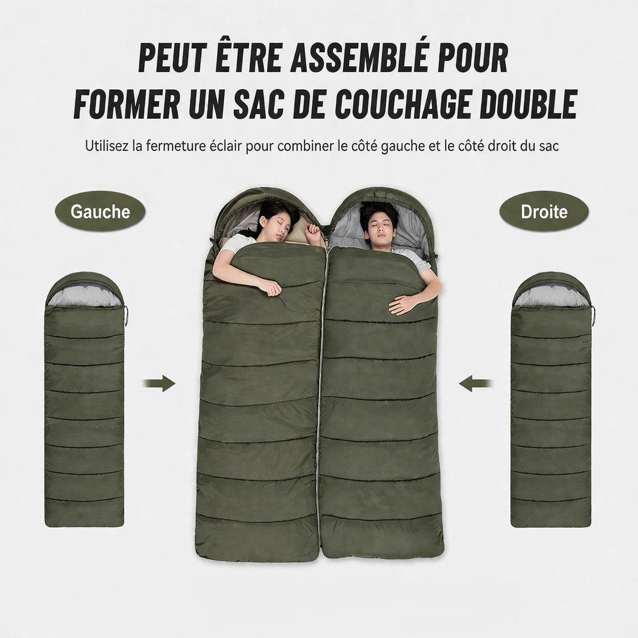 Sac de Couchage 0 degré Trekking compact & léger | Grand Froid