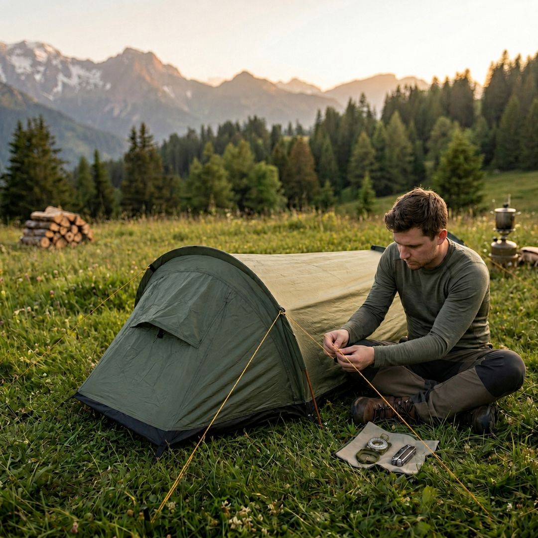 Tente vélo Bikepacking, Bivouac, Trekking de 1 place Ultra légère | 690g